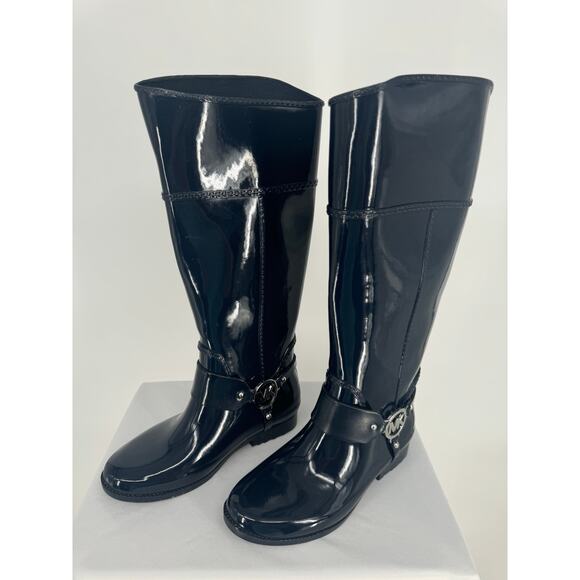 Michael Kors Fulton Harness Rain Boots City Cabin Fall Spring Chic Women Size 6 - Picture 1 of 8